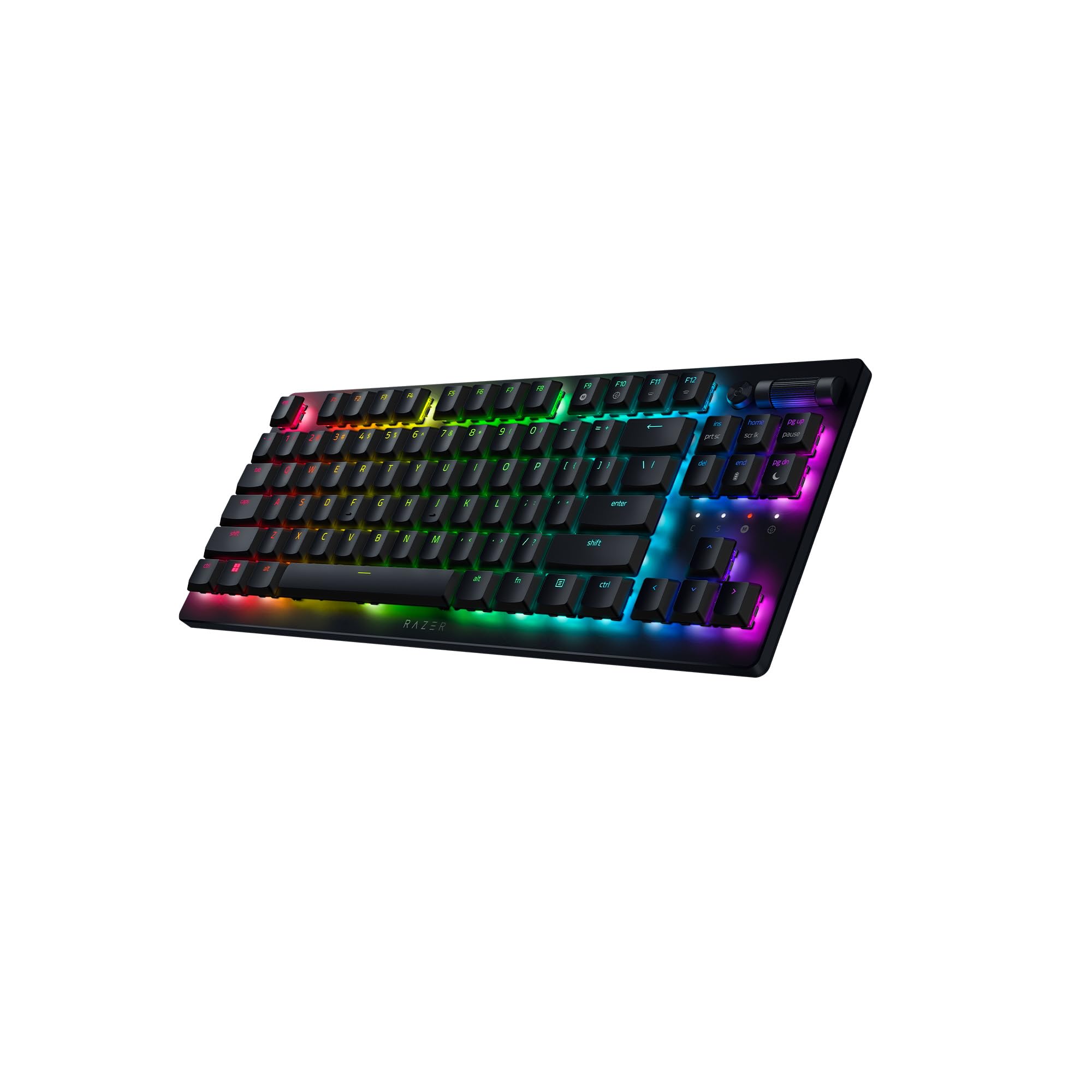 Razer DeathStalker V2 Pro Tenkeyless (Interruptor Rojo) - Teclado Óptico Inalámbrico para Juegos de Bajo Perfil (Interruptores Ópticos Lineales, HyperSpeed, Bluetooth 5.0) QWERTY Teclado ES | Negro