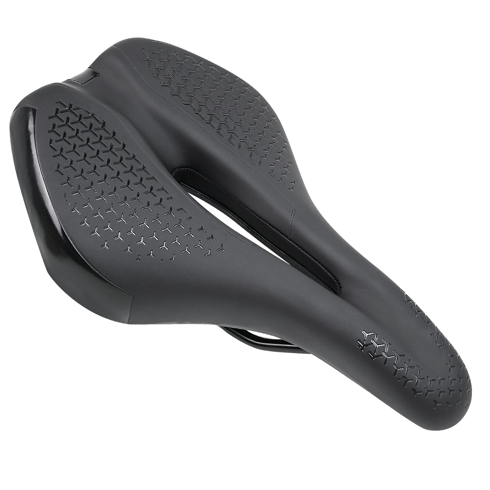 ROADNADO Mountain Bike Saddles Shock Absorber Ergonomic Design Bicycle Seat for Men and Women Soft Comfortable Breathable with Memory Foam, Suitable for BMX, MTB, Road, Folding, City Bikes (Black)