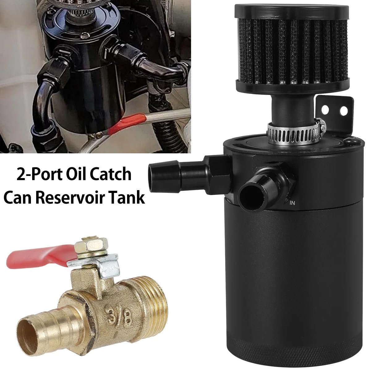 filtr paliwa z czujnikiem Separator oleju Zestaw zbiorników z 2 portami Uniwersalny zbiornik paliwa o pojemności 5 uncji/150 ml z filtrem zaworu spustowego separator wody filtr