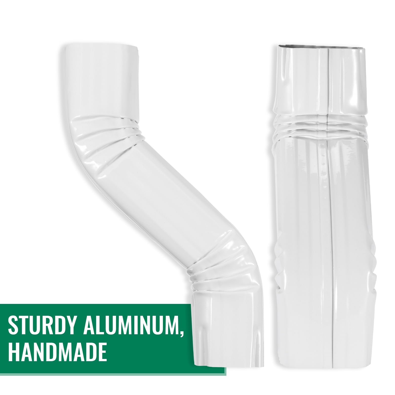 Rectangular Gutter Offsets 3x4 A-style Gutter Offset White Aluminum Gutter Downspout Offset - 3x4 ...