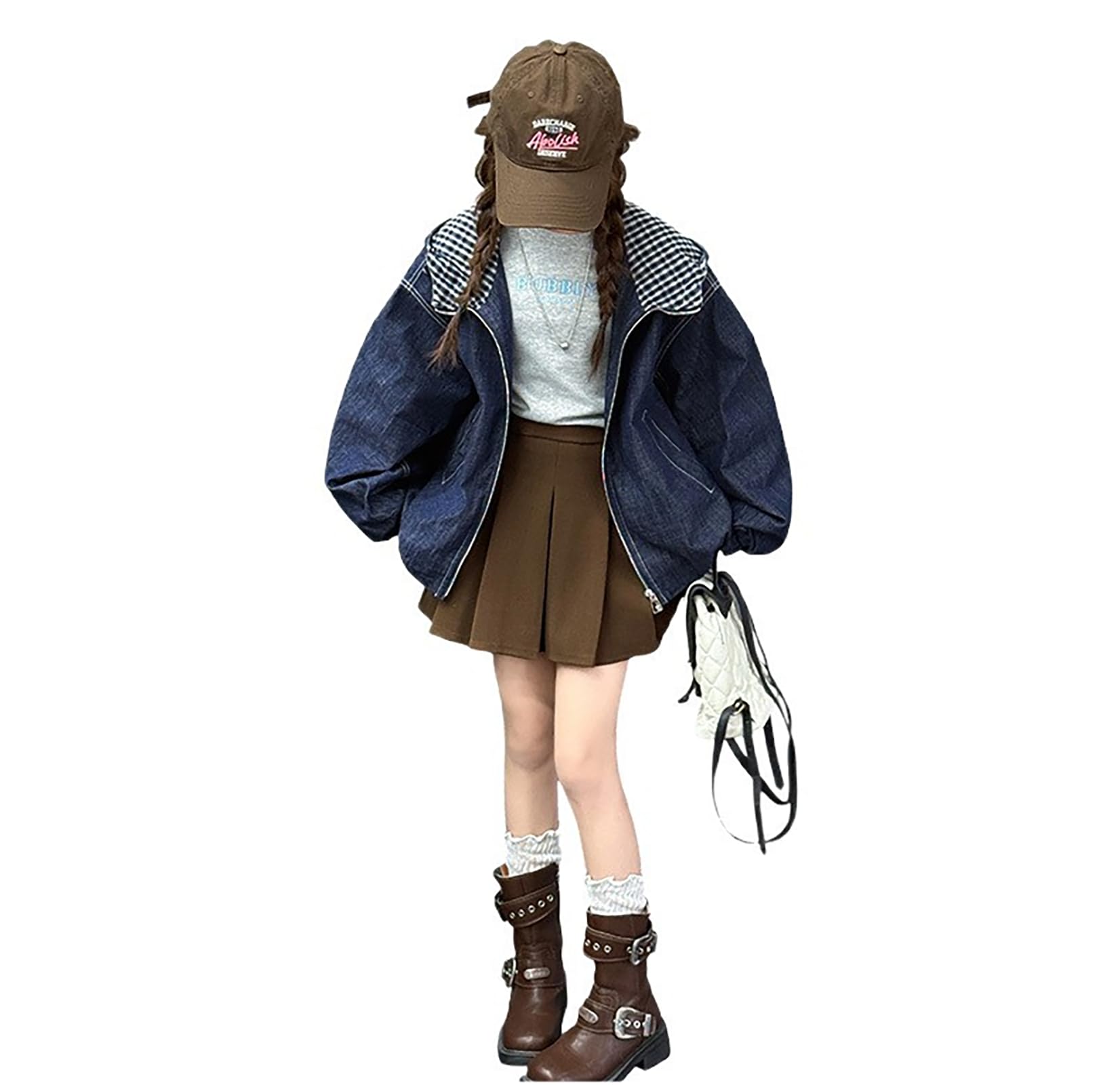 Giacca da ragazza per bambini Cappotto con cappuccio Giacca Cappotto in denim Lunga Manica Cappotti Primavera Autunno 3-14 Anni