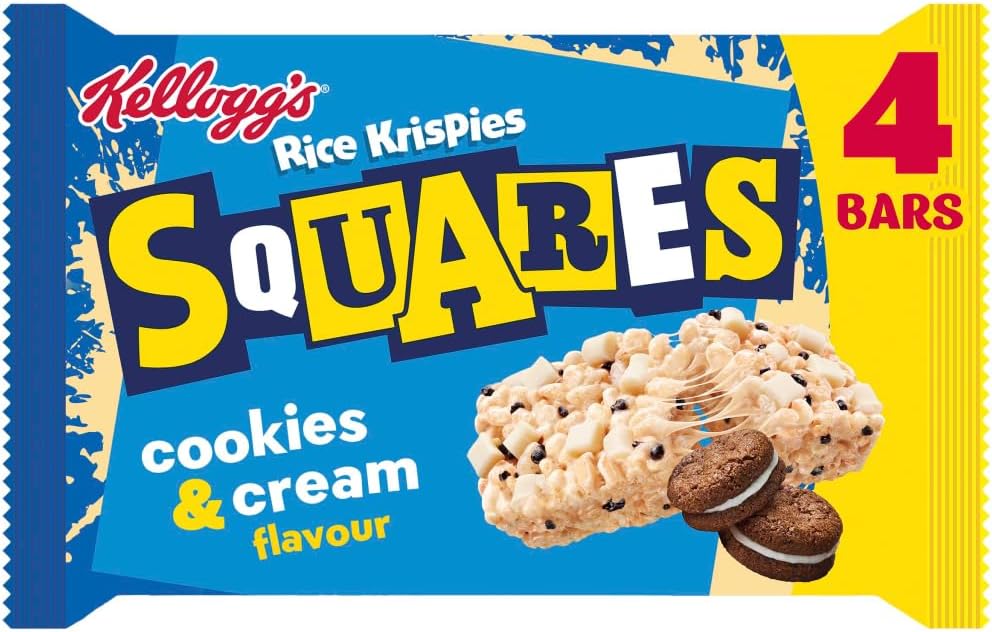 Rice Krispies Squares Cookies and Cream Flavour, 4 x 34g