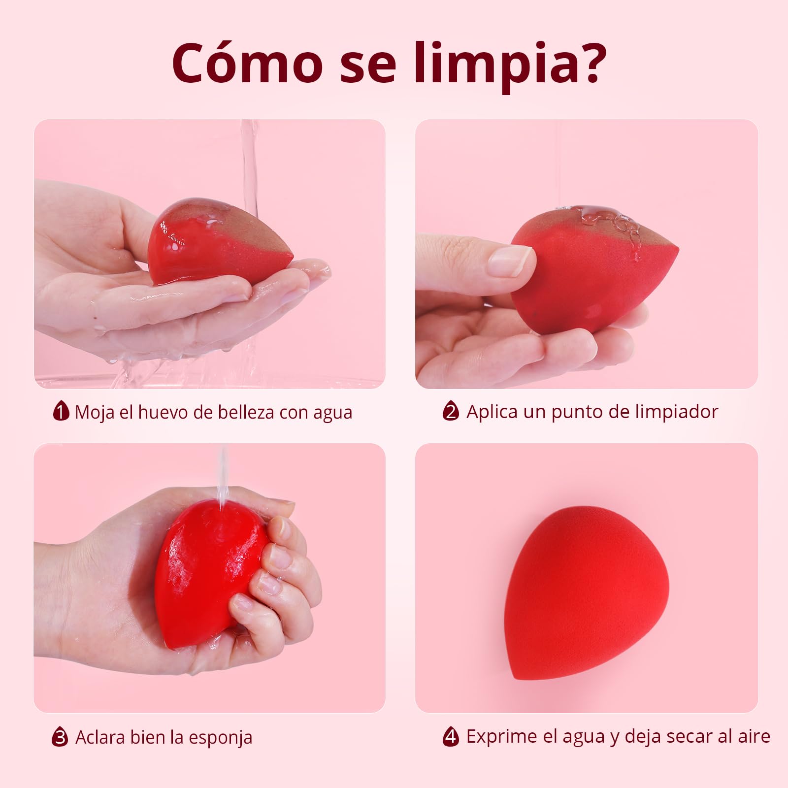 BEAKEY Esponja Maquillaje 5 Unidades Beauty Blender para Base