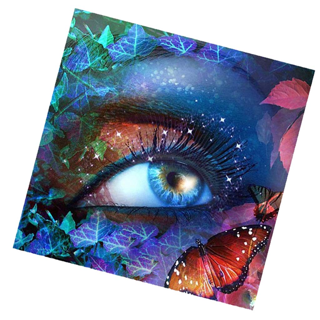 KBOLAE Rhinestone DIY Picture Embroidery Rhinestone Eye Picture Cross Stitch Kits C