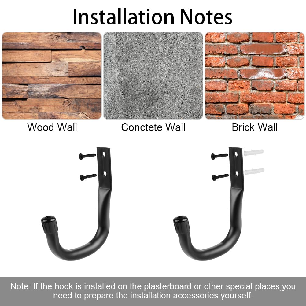 Ganci Da Parete Per Garage - Set Da 6 Ganci A J In Acciaio Per Scale, Bici E Attrezzi