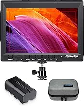 FEELWORLD FW759 7 pulgadas DSLR Cámara Monitor de campo con F550 2200mAh batería y bolsa HD Video Assist Slim IPS 1280x800 4K HDMI 1080p