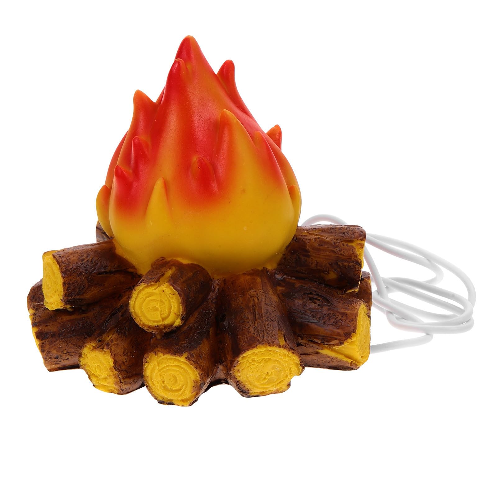 TOYANDONA 3 Piezas Lámpara de Mesa Efecto Llama Led, Resina, USB para