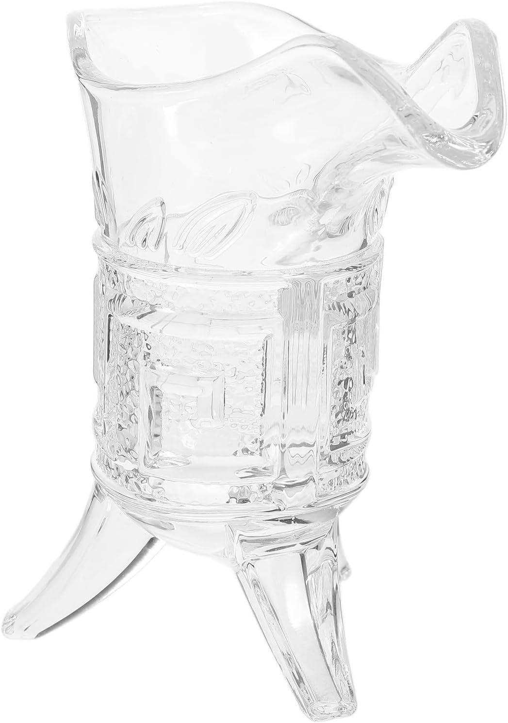 FAVOMOTO Curved Glass Wine Cup Crack Proof and Easy to Store for Daily Use or Party Use with Retro and Elegant Style