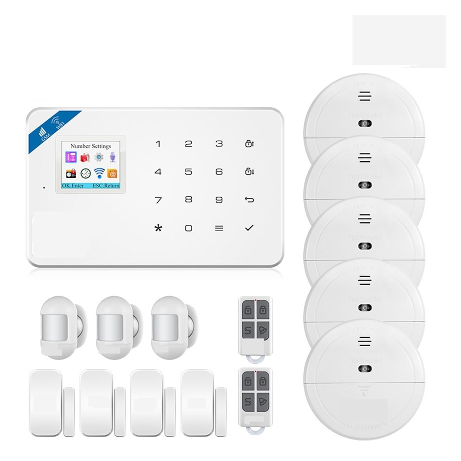 Domowe Systemy Bezpieczeństwa System alarmowy dla włamywacza domowego Jednostka centralna GSM Panel Inteligentna kontrola aplikacji z czujnikiem ruchu(KIT 4)