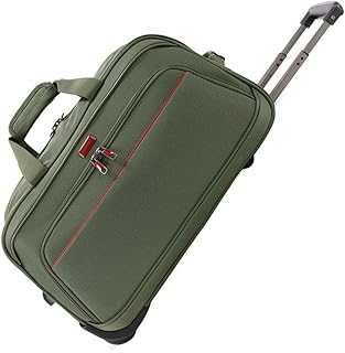 ZHANGQIANG Mala Mala de Viagem Carrinho de Viagem com Rodas Malas de Viagem Carrinho Bolsa de Mão Bagagem de Mão Feminina com Rodas para Férias (cor: Cáqui, Tamanho: Grande) Double the comfort