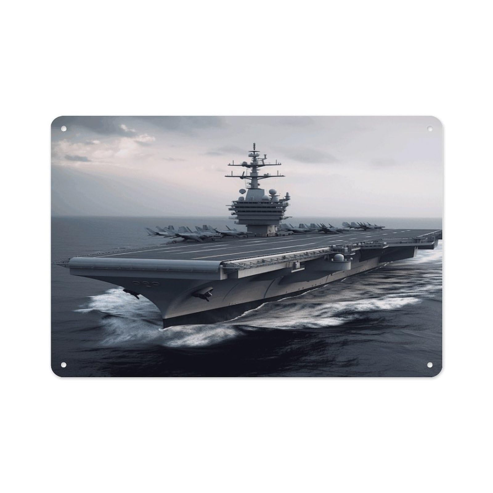 VstaDank Vintage Metal Sign Sublimation Aluminum Aircraft Carrier Plaque Sign Weatherproof Art Decorative Wall Plate Boho Aluminum Wall Hanging Decor Retro Poster Plaque 8x12in