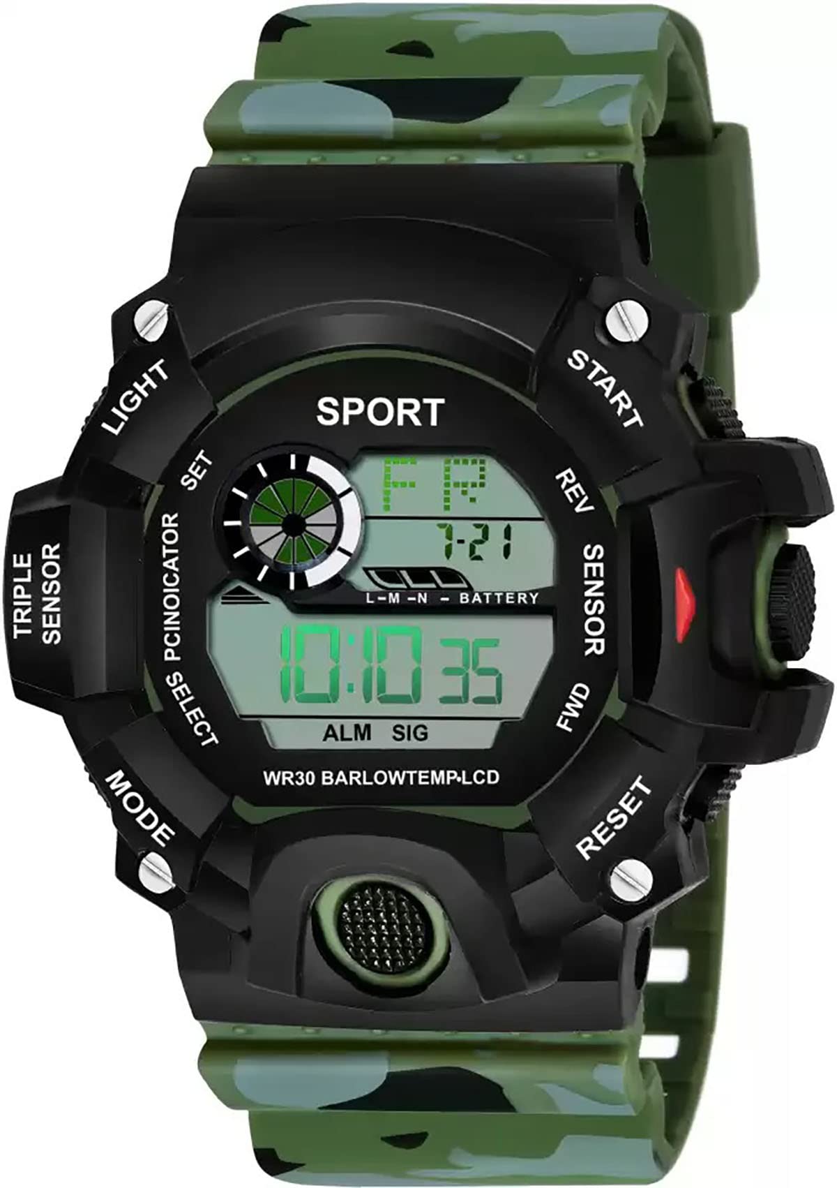 Multi-Function Stylish Sports Amazing Look Cool Style Digital Watch for Boys and Girls & Unisex [Green Color]