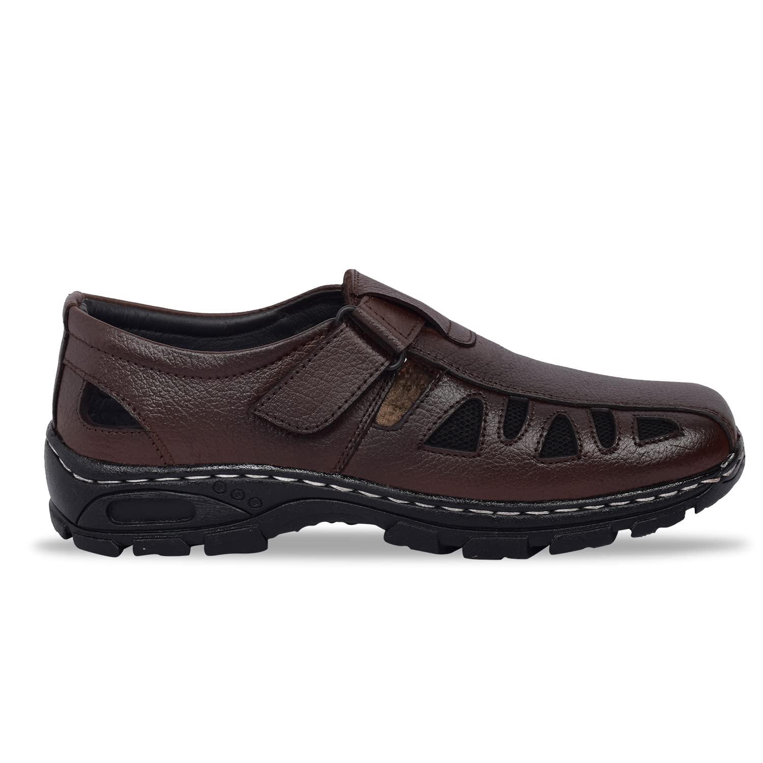 DEGARRO Leather Men’s Sandals – Stylish and Comfortable Casual Footwear | Durable and Lightweight | Anti-Slip Sole |(Brown, UK Footwear Size System, Adult, Men, Numeric, Medium, 6) 1