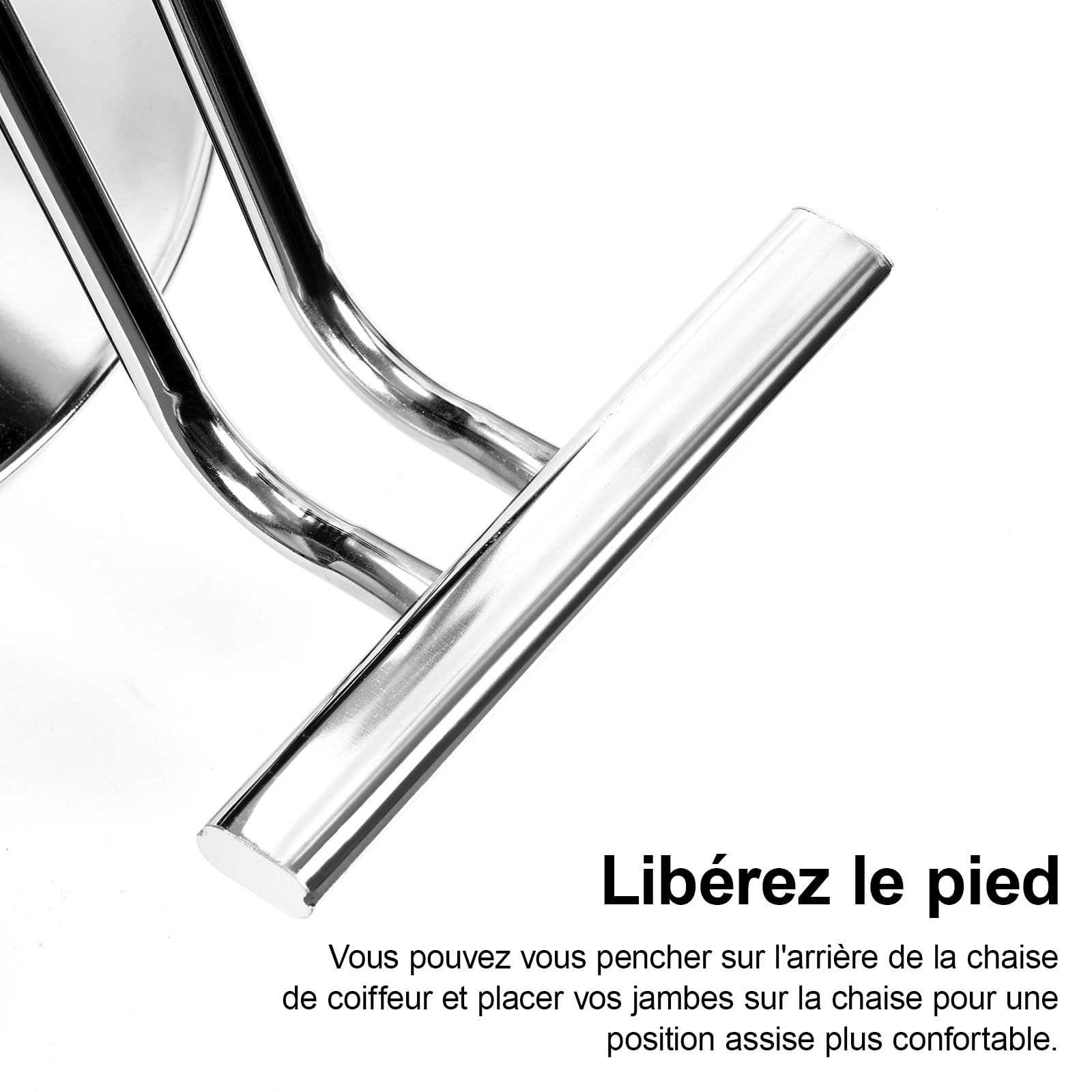 Générique Fauteuil Salon Pivotant pour Coiffeuse – Chaise de Coiffure avec Pompe Hydraulique Réglable, Tabouret de Salon Ergonomique pour Femme et Homme, Capacité 150 kg (Noir 2)