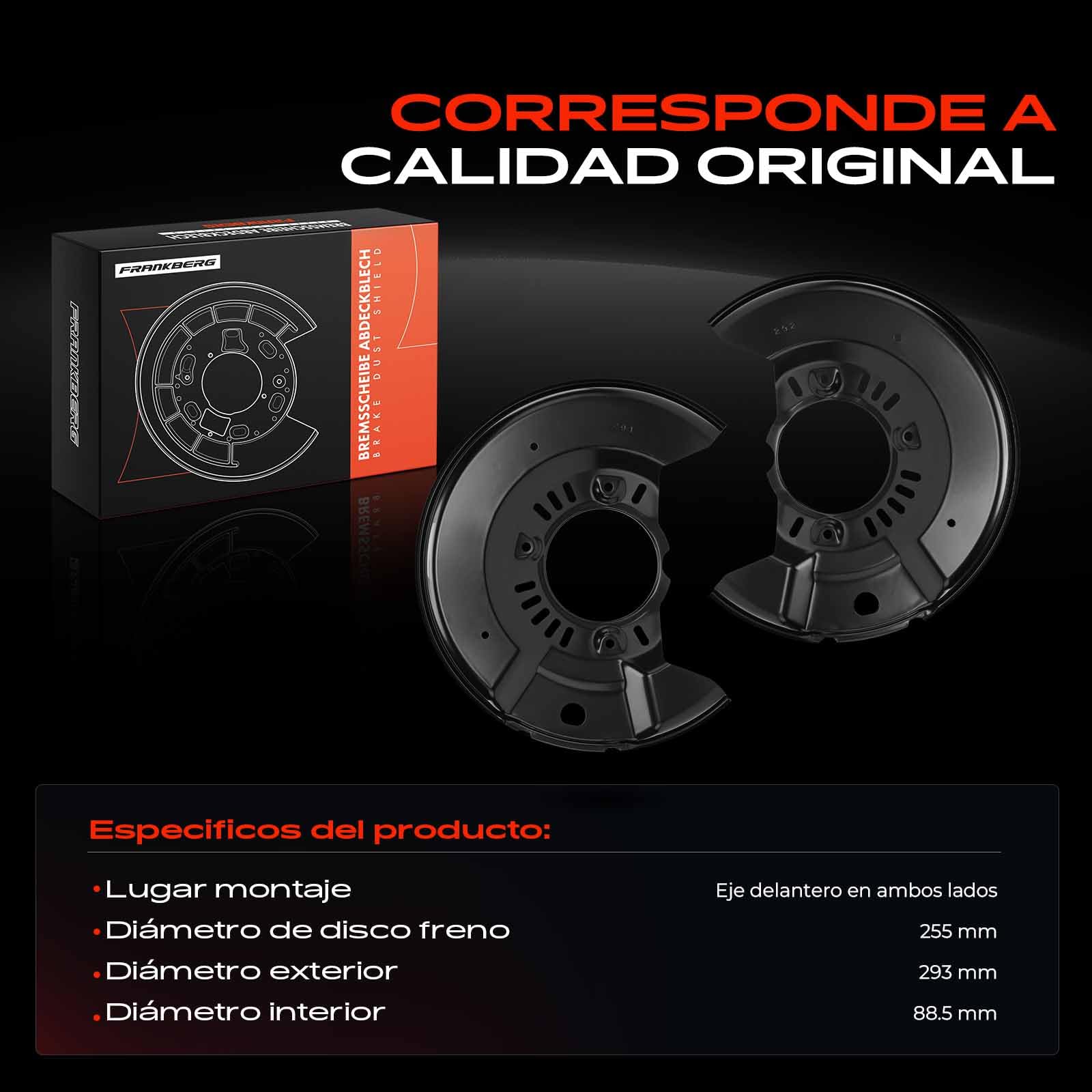 Frankberg 2x Chapas de anclaje Chapa protectora Delantero Delantero izquierdo derecho Compatible con Yaris Verso P2 Yaris P1 Yaris Verso Van P2 Replace# 4778252020,4778252010