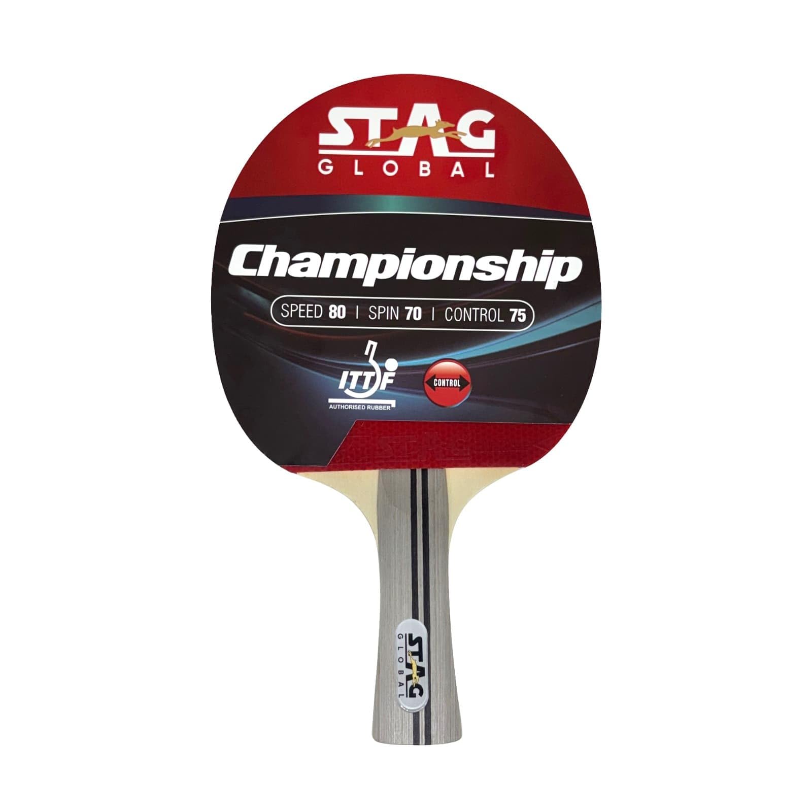 STAG Global Championship Table Tennis Racket | ITTF Approved Rubber | Advanced T.T Bat for Competitive Play | High Spin & Control | Ergonomic Flared Handle | Durable Paddle (Championship)-image-30