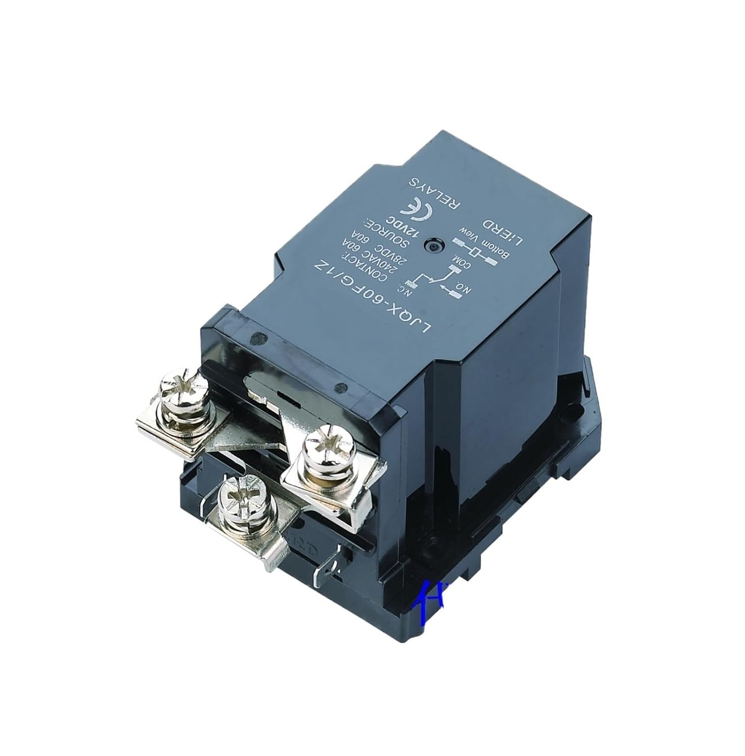 JQX-60FG/1Z high Power 60A Relay 12V Current 24V LJQX-58F-60F Guide Rail Installation(DC12V)