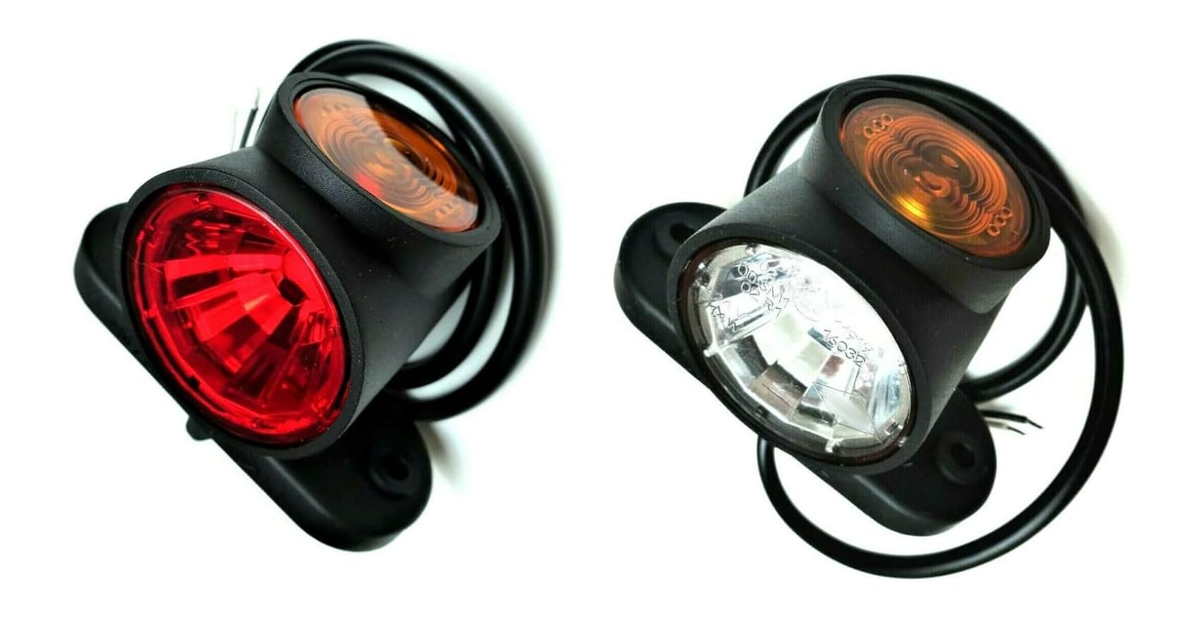 2 luci a LED, indicatori luminosi per ingombro a breve estensione, 12 V/24 V per camion, auto e rimorchi