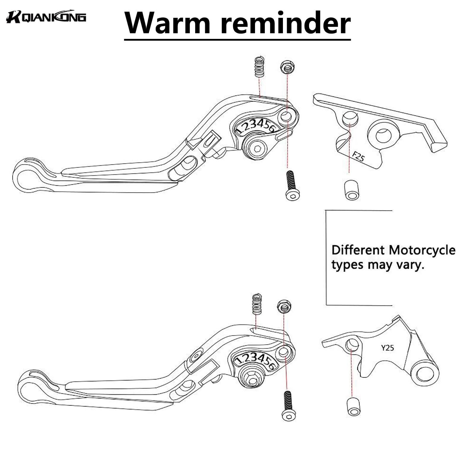 YZF Leve Di Frizione Del Freno Del Motociclo Regolabili Per YZF R1 R1S R1M 2015-2020 R6 2017-2020 YZF-R1 YZF-R1S YZF-R1M 2015-2020 YZF-R6 2017-2020(Oro+Colore titanio)