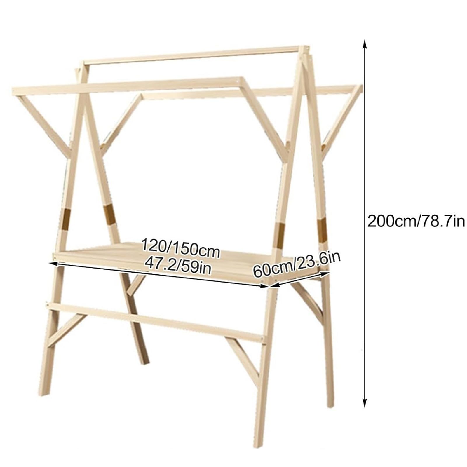 Mobiler Marktstand Verkaufsstand mit Vordach, Faltbarer Holzwagen für Wochenmärkte, Dessertstände, Partys & Outdoor-Events(Light green,150cm(59in))