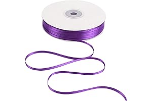 HUIHUANG Thin Purple Ribbon for Crafts 100 Yards