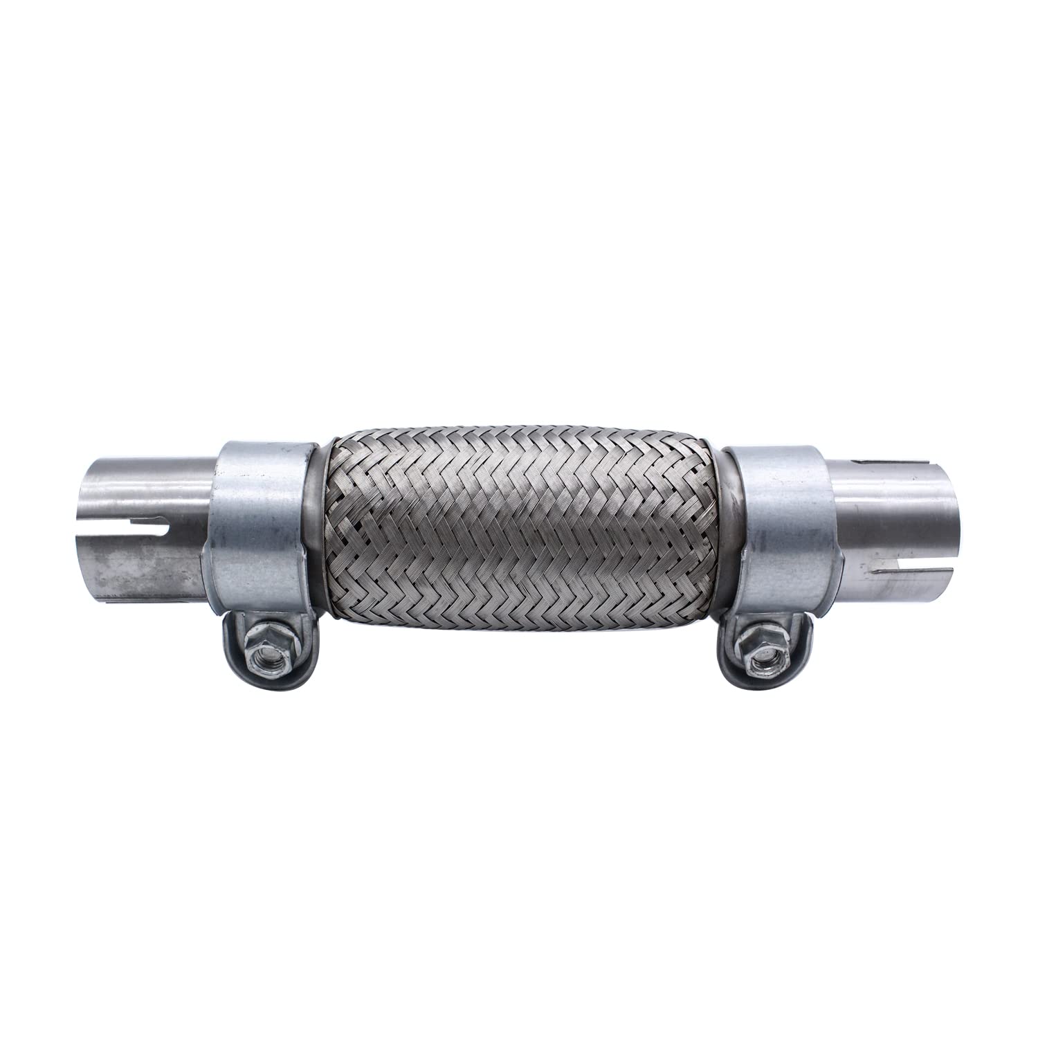 Tuyau flexible universel de réparation, tuyau de raccordement, tuyau d'échappement + 2 colliers de serrage pour 45 x 150 mm/270 mm, argenté