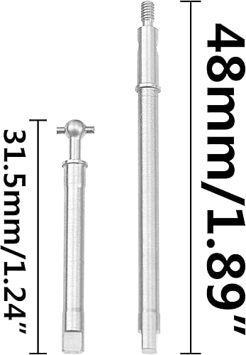Miniatura 6 de ShareGoo - Eje de transmisión CVD delantero y trasero de acero inoxidable compatible con Axial SCX24 90081 AXI0001 AXI0002 AXI00004 AXI0005 AXI0005