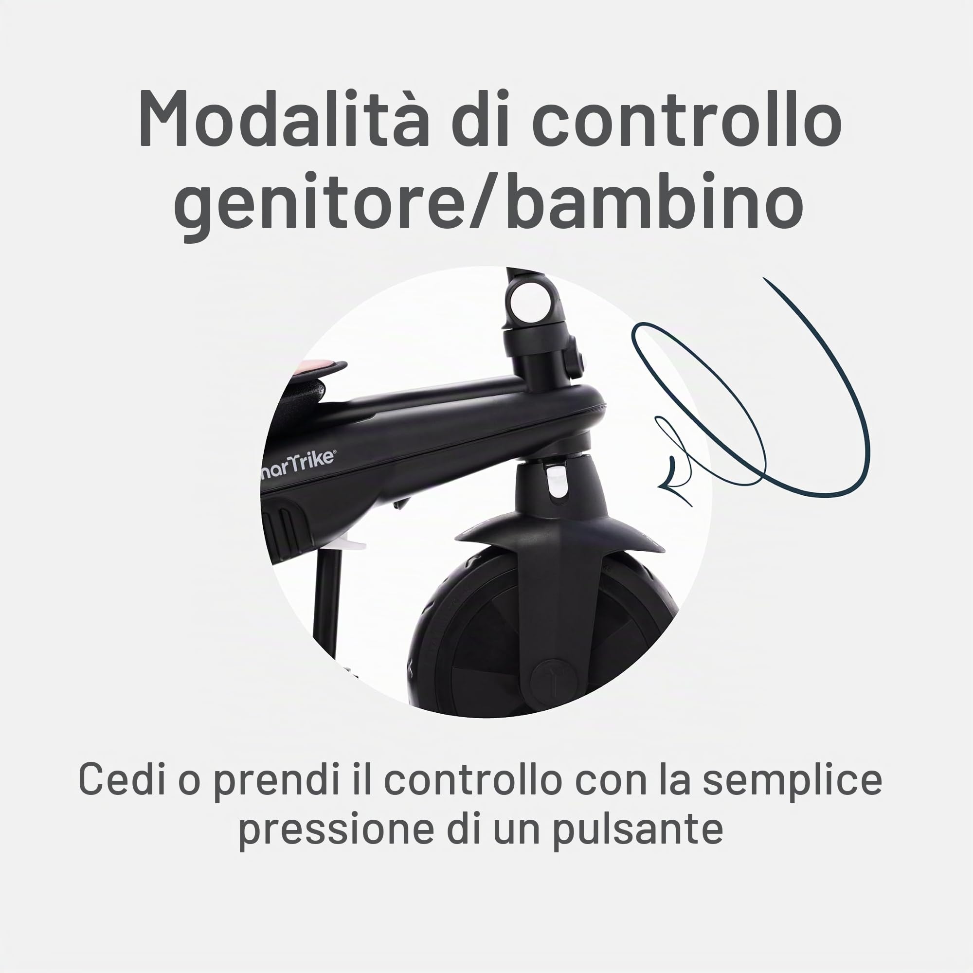 smarTrike STR3 Triciclo pieghevole per bambini piccoli con certificazione passeggino per 1,2,3 anni - Triciclo multiplo a 6 livelli, Turchese