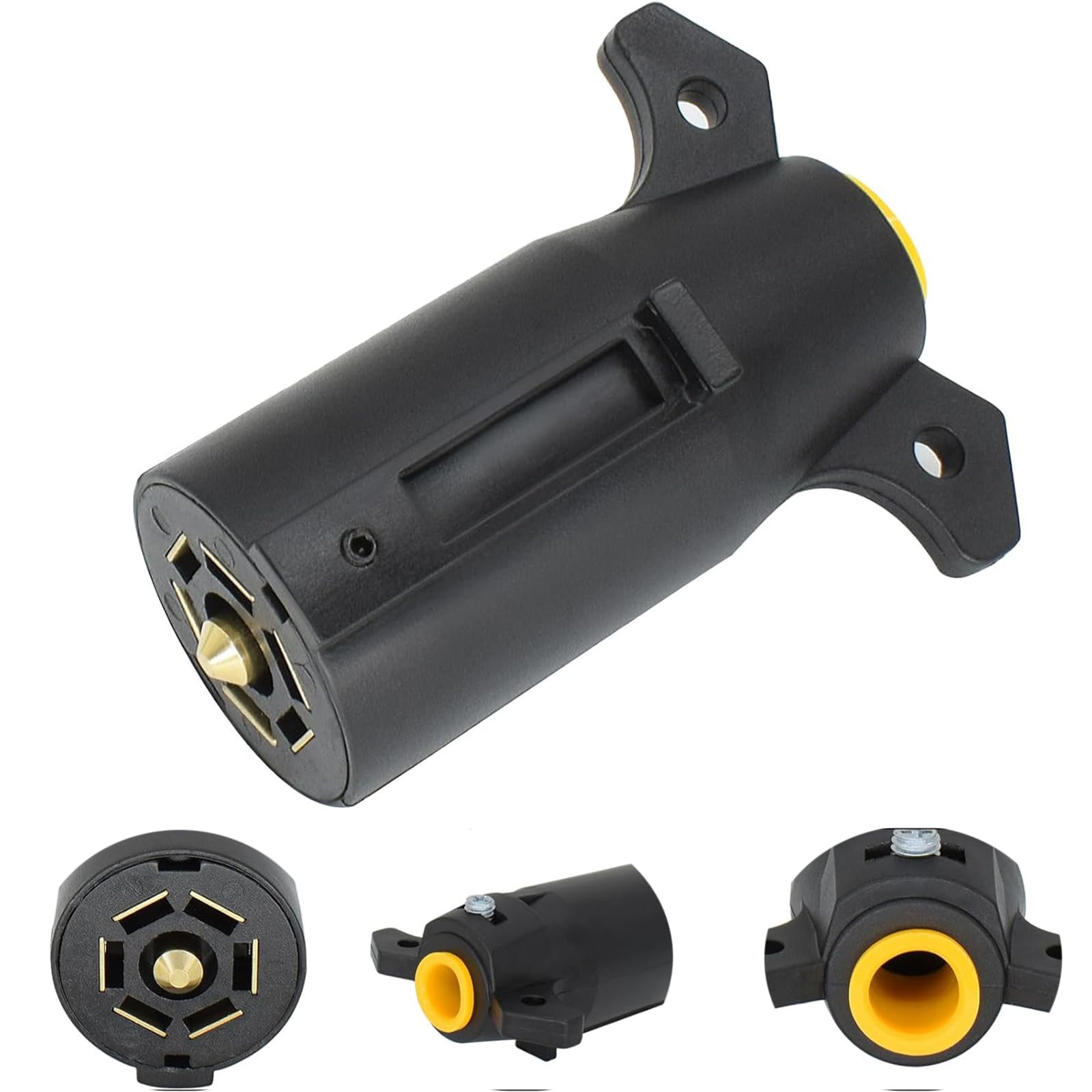 STAYOUNG 12V Trailer Plug - 7 Pin Trailer Socket Connector, Waterproof, Durable, for Trailer Truck Caravan RV Boat