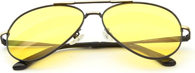 Occhiali da sole gialli per guidatore aviatore, blocca la luce blu,  antiriflesso, fotocromatico, lenti polarizzate per guida diurna e notturna.  : Amazon.it: Auto e Moto