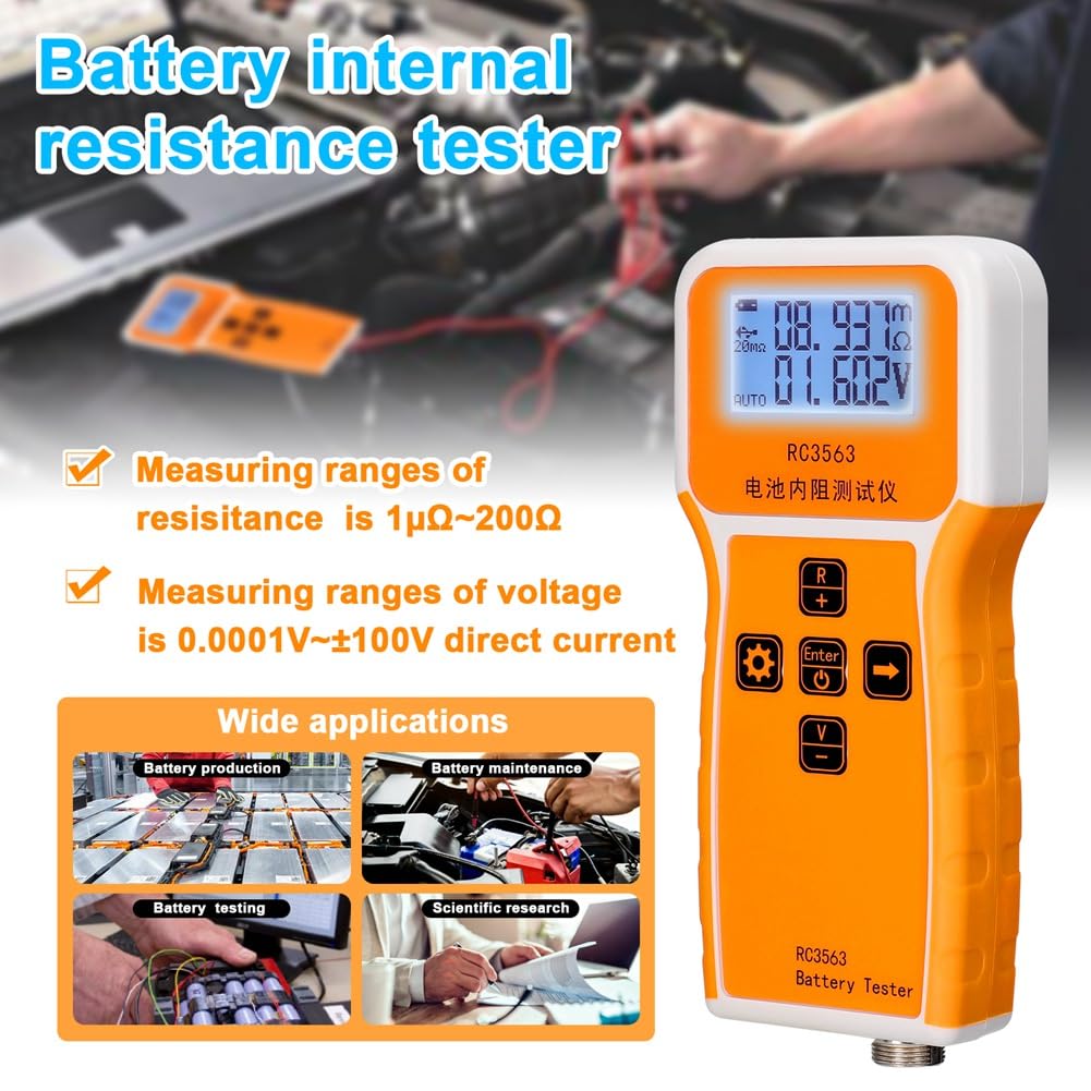 RC3563 Widerstandsprüfer, intern, für Batteriespannung, Trithium, Lithium, , Phosphat, 18650, Batterietester, Testsonde
