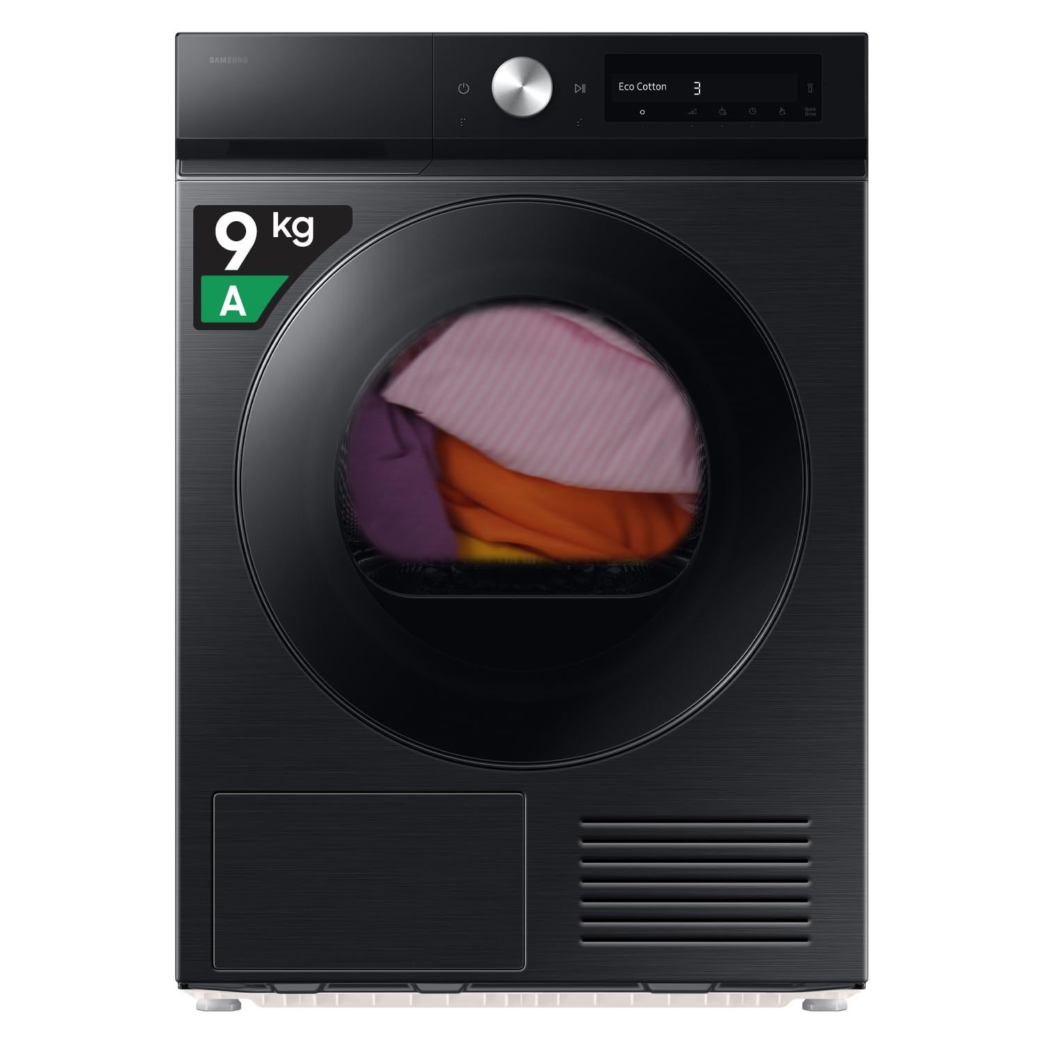 Samsung Asciugatrice Bespoke AI F-DT90DB78GB3M, 9 kg, Pompa di Calore, Wifi, QuickDrive, AI Dry, Hygine Dry, Carica Frontale, 3 Mesi Garanzia Extra, 60L x 85H x 60P cm