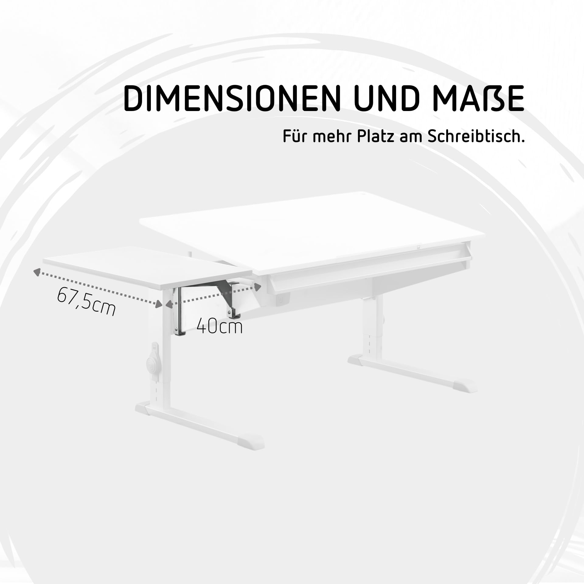 moll Sprinter Side Top Erweiterung für Kinderschreibtisch | vergrößert die Arbeitsfläche seitlich | praktische Ablagemöglichkeit für mehr Ordnung | ideal für Schulkinder | Made in Germany