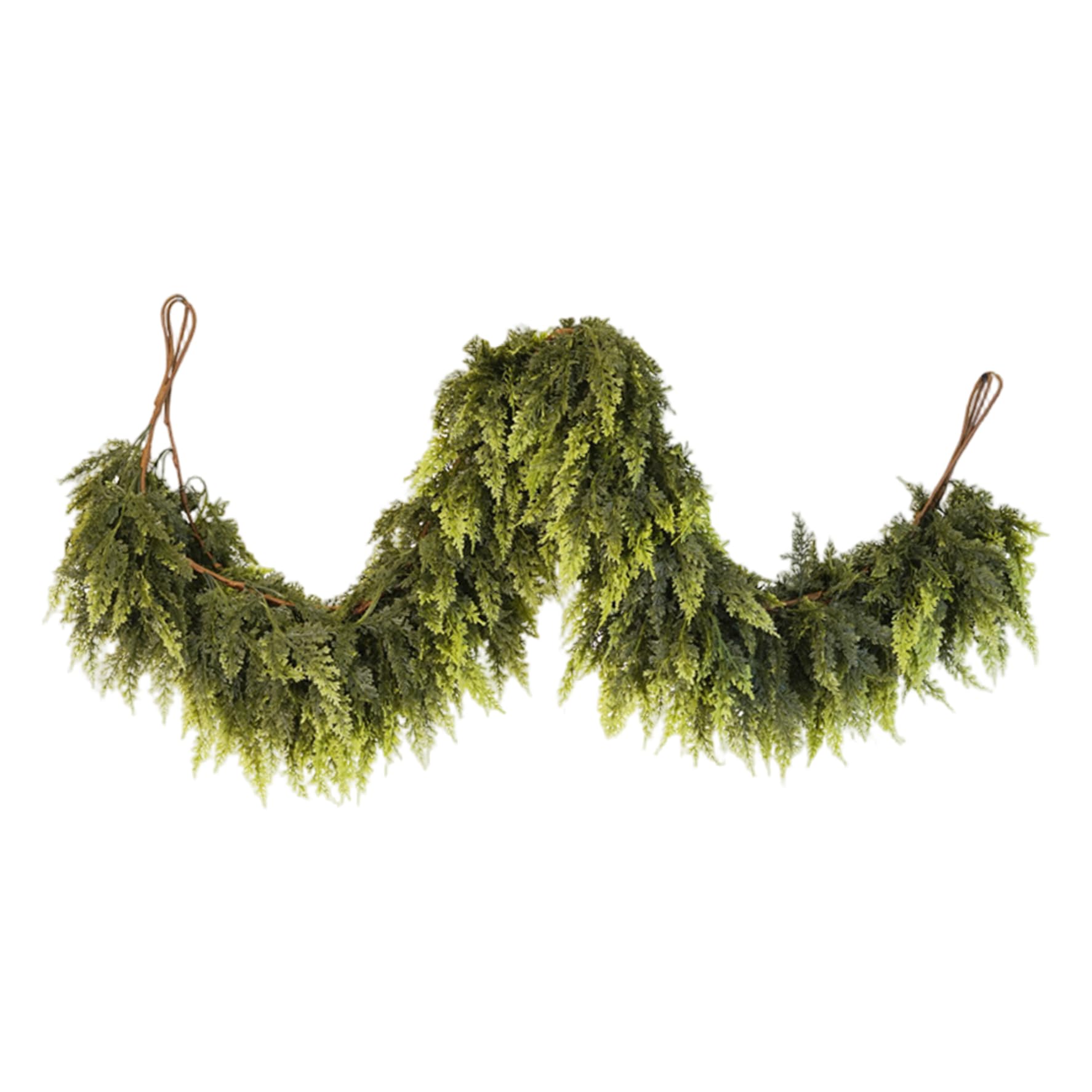 CAKEEYUM Norfolk Pine Garland Artificial Realistic Christmas Garland Real Touch Winter Christmas Decorations for Mantle Table Wall Tree 6ft