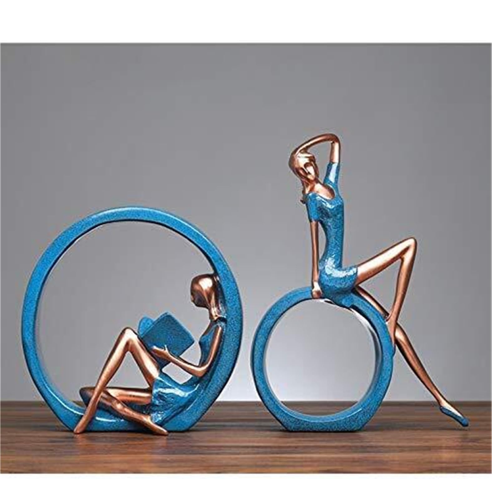 Regali per la nuova casa Scultura Decorazione da tavolo Artigianato artistico Dipinto a mano in poliresina Bellezza femminile Decorazioni uniche(C)