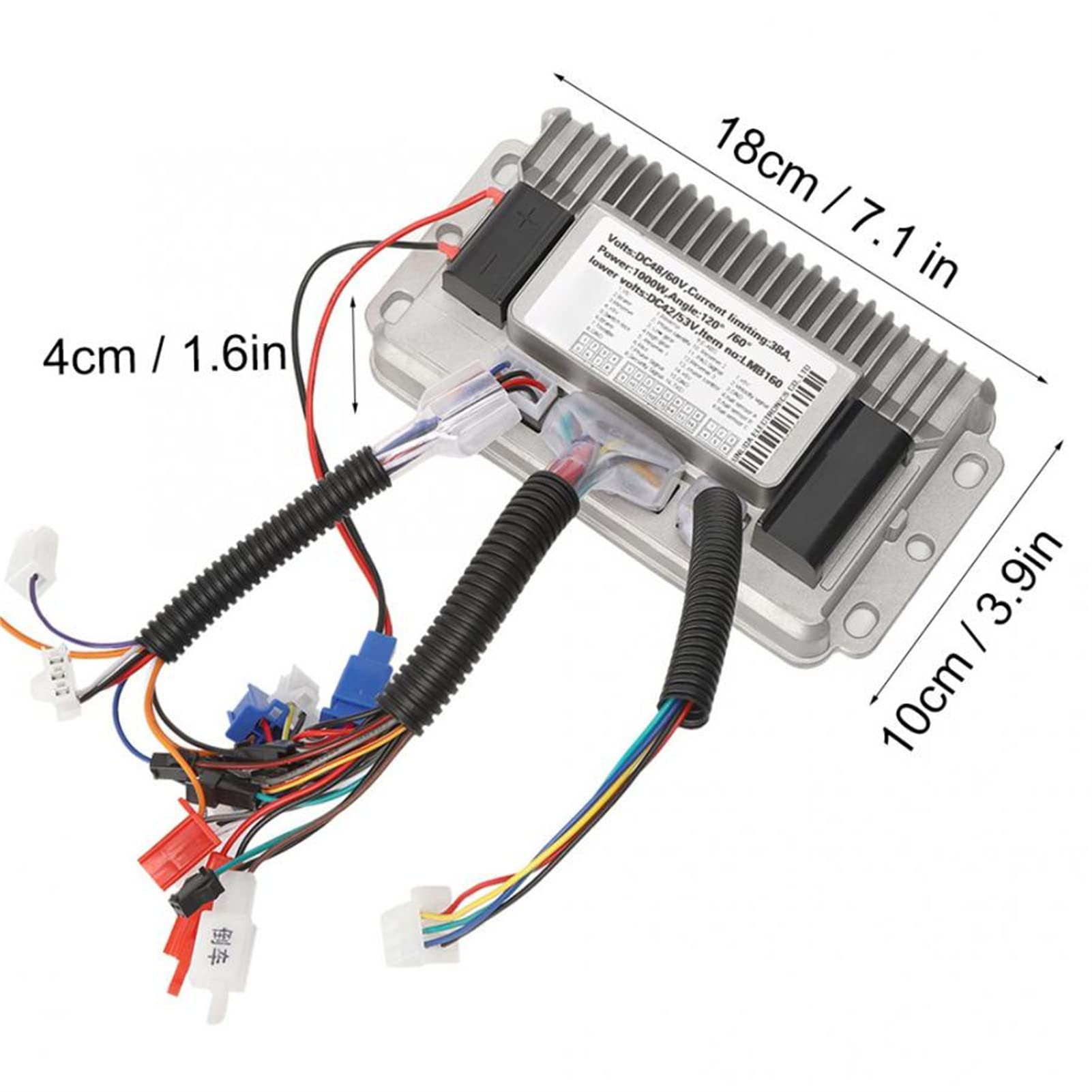 36v 48v 60v 72v 1000w Brushless Controller Aluminum Shell Electric
