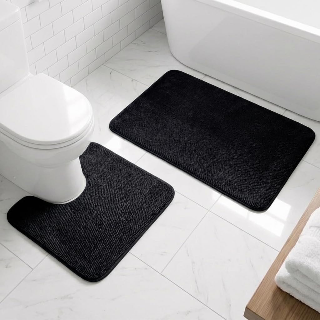 Photo 1 of Muddy Mat CloudStep 2-Piece Bathroom Rug Set