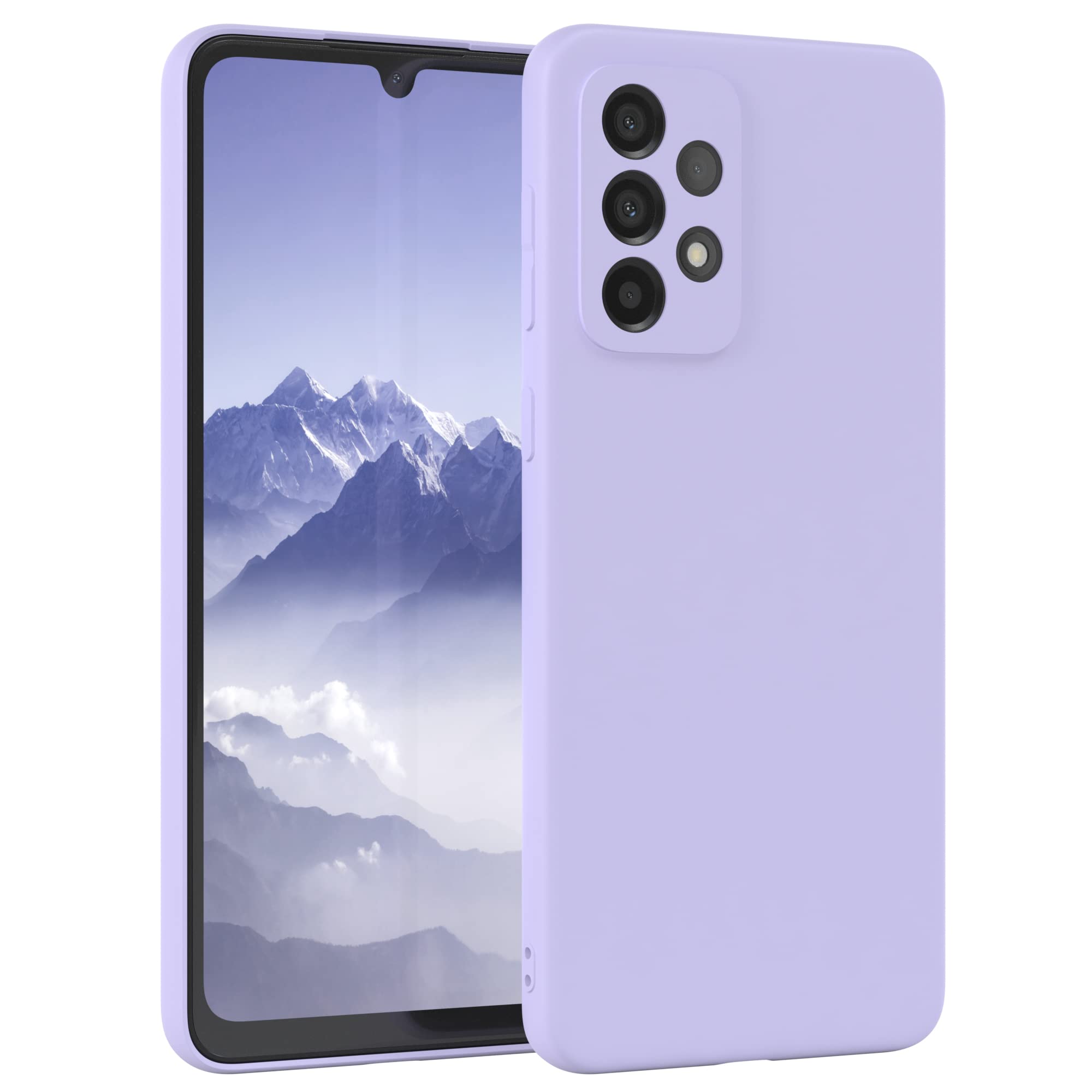 EAZY CASE - Custodia in silicone per Galaxy A33 5G Custodia morbida protettiva con protezione della fotocamera Protezione sottile Premium Cover TPU Telefono Bumper in Lavanda