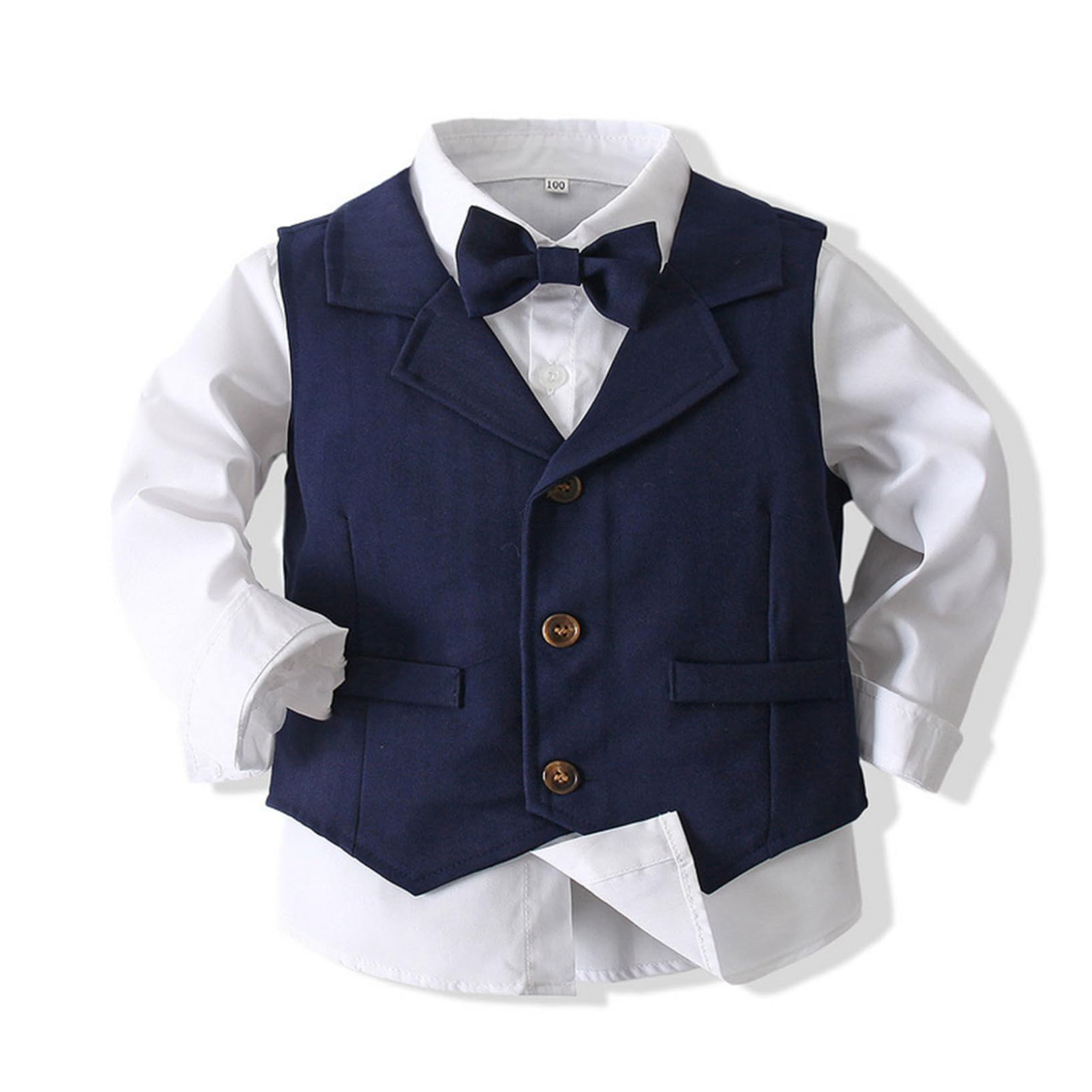 Oyolan Jungen Festlich Kleidung Set Modern Smoking Klassisch Sakko Party Geburtstag Taufe Gentleman Kostüm Kinderanzug Hochzeit