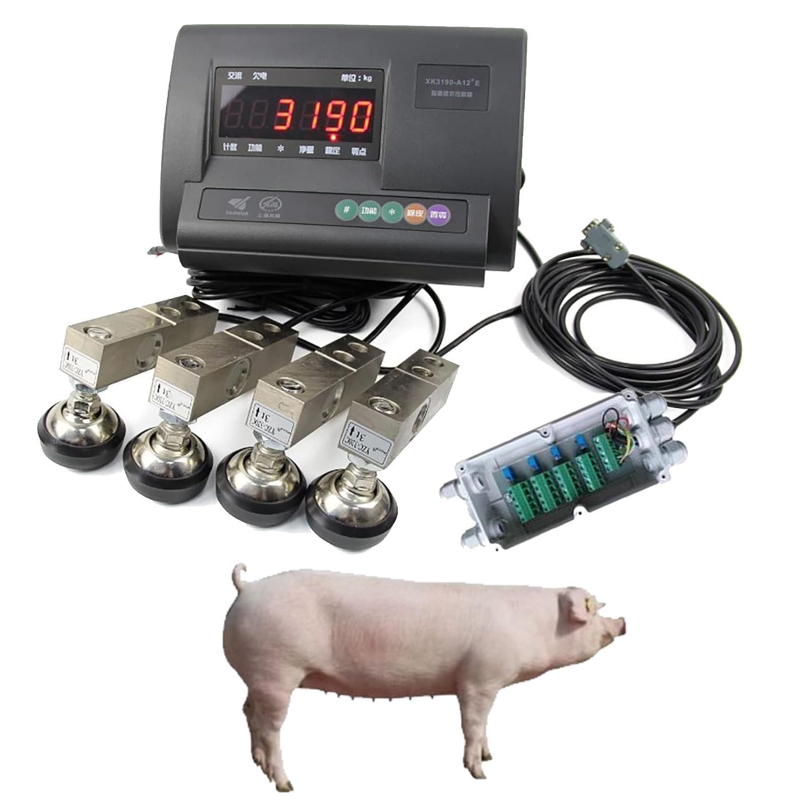 Kit de báscula de Piso con celda de Carga de compresión,báscula de Piso para Animales,para Animales,Ganado,Cabras,Cerdos,Caballos,ovejas con indicador de ponderación,220V