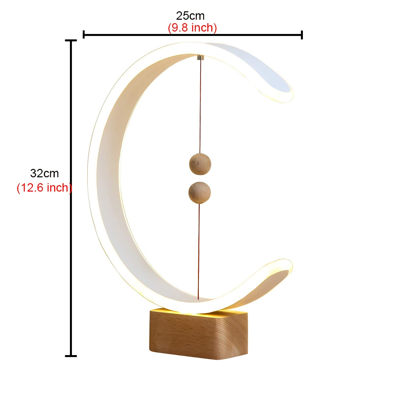 Lampa balansowa Heng, mała lampa biurkowa LED, inteligentne zawieszenie magnetyczne balans światła, kreatywna lampka nocna LED lampa stołowa do sypialni prezent urodzinowy w biurze