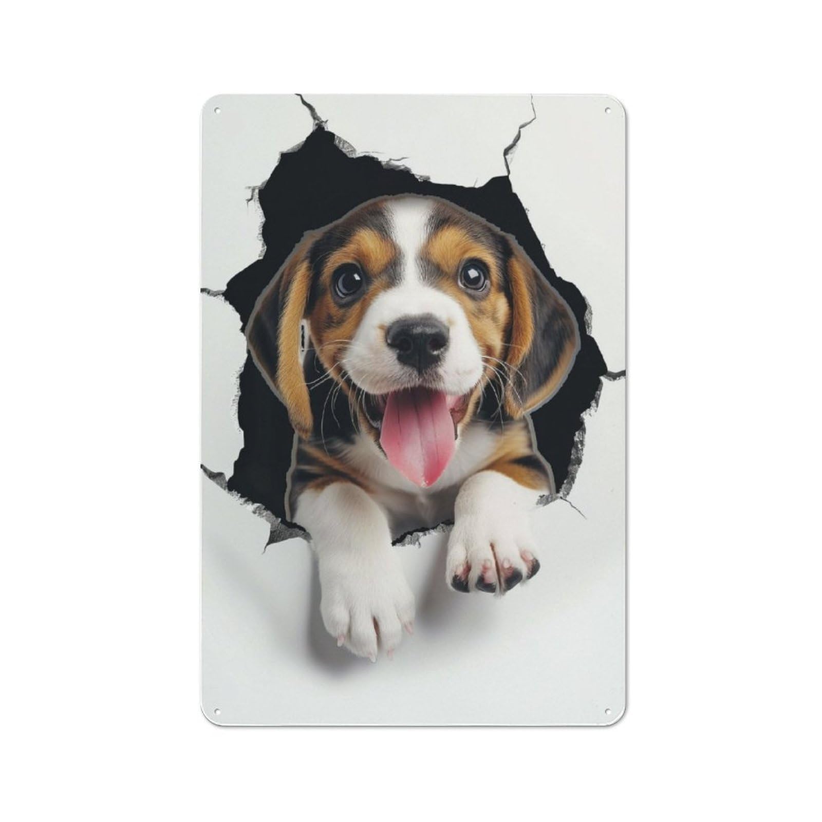 Retro Beagle Vintage Tin Sign 30x20cm, Retro Room Decor for Lounge, Study, Pub Or Wall Gallery