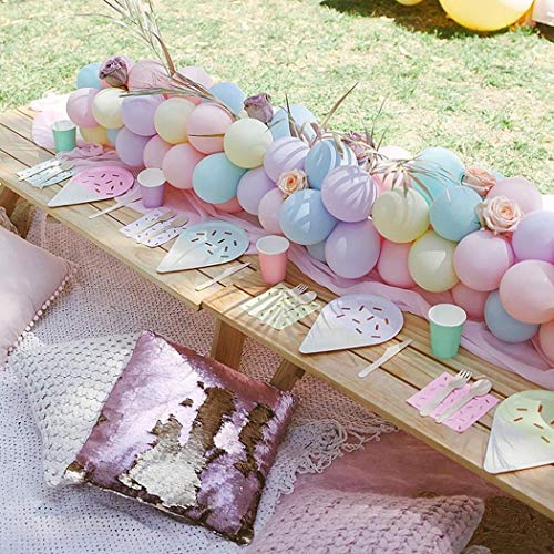 Image of Party Propz Pastel Balloons For Decoration - 200 Pcs Pastel Colour Balloons | Balloon Candy Theme | Rainbow Theme Birthday Decorations | Birthday Decoration Items for Girl | Multicolour (Latex)
