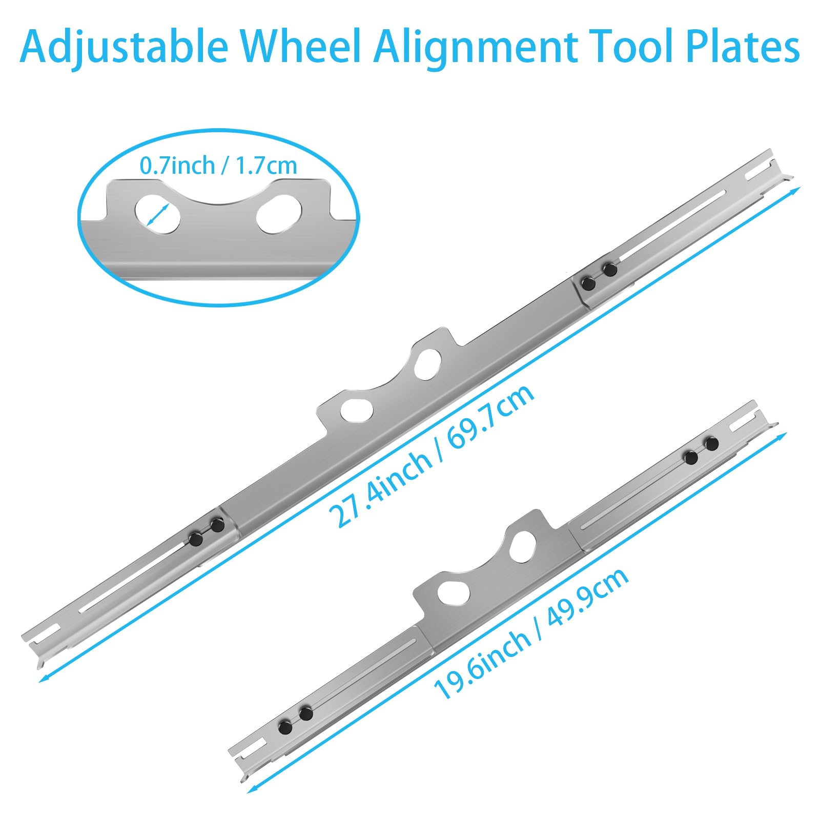 Wheel Alignment Tool Plates, Metal Toe Alignment Plate Toe Plates Wheel Alignment Tool Car DIY Toe Alignment Tool Wheel Alignment Tools Kit for Easy Storage (Silver)