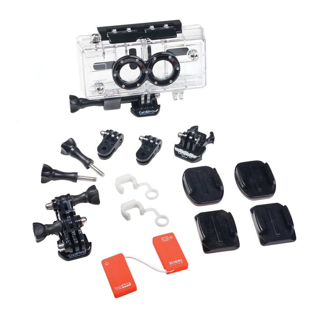 GoPro 3D Hero System - Accesorio para cámaras HERO2 (Carcasa 3D, Resistente al Agua, Permite Grabar vídeo y Foto en 3D y 2D simultáneamente) Color Transparente