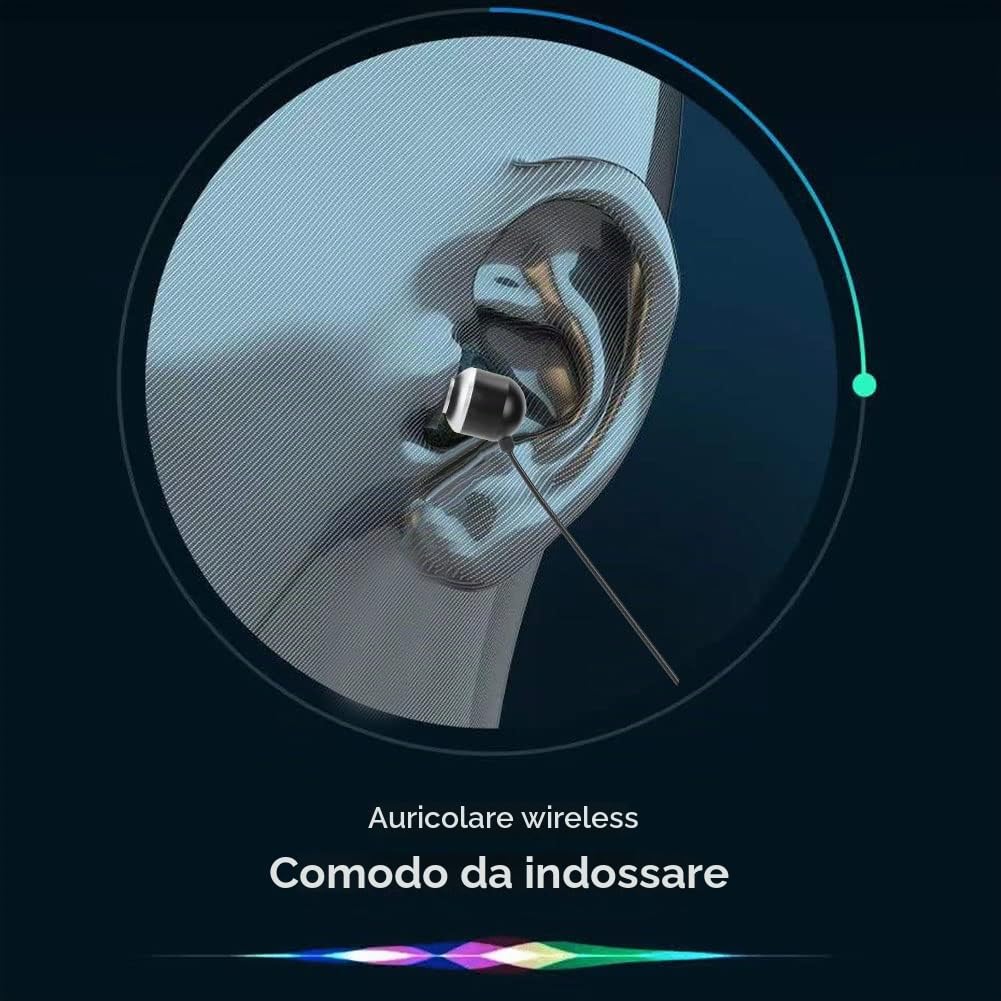 Cuffie Bluetooth 5.0, Cuffie Pieghevoli con Archetto da Collo con Auricolari Retrattili, Auricolari Stereo Wireless con Cancellazione del Rumore per Allenamento, Sport, Guida