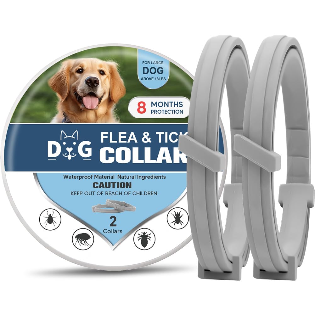 OZAFDF Collar Repelente de Insectos,Collars Antiparasitario Perros,Collar Antiparasitario para Perros,Natural,Antiparasitarios para Perros-2P