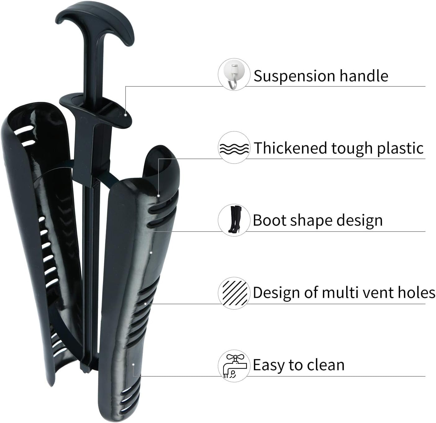 8 Pair Shoe Tree Inserts, Transparent Shoe Shaper Keeper for Men Women