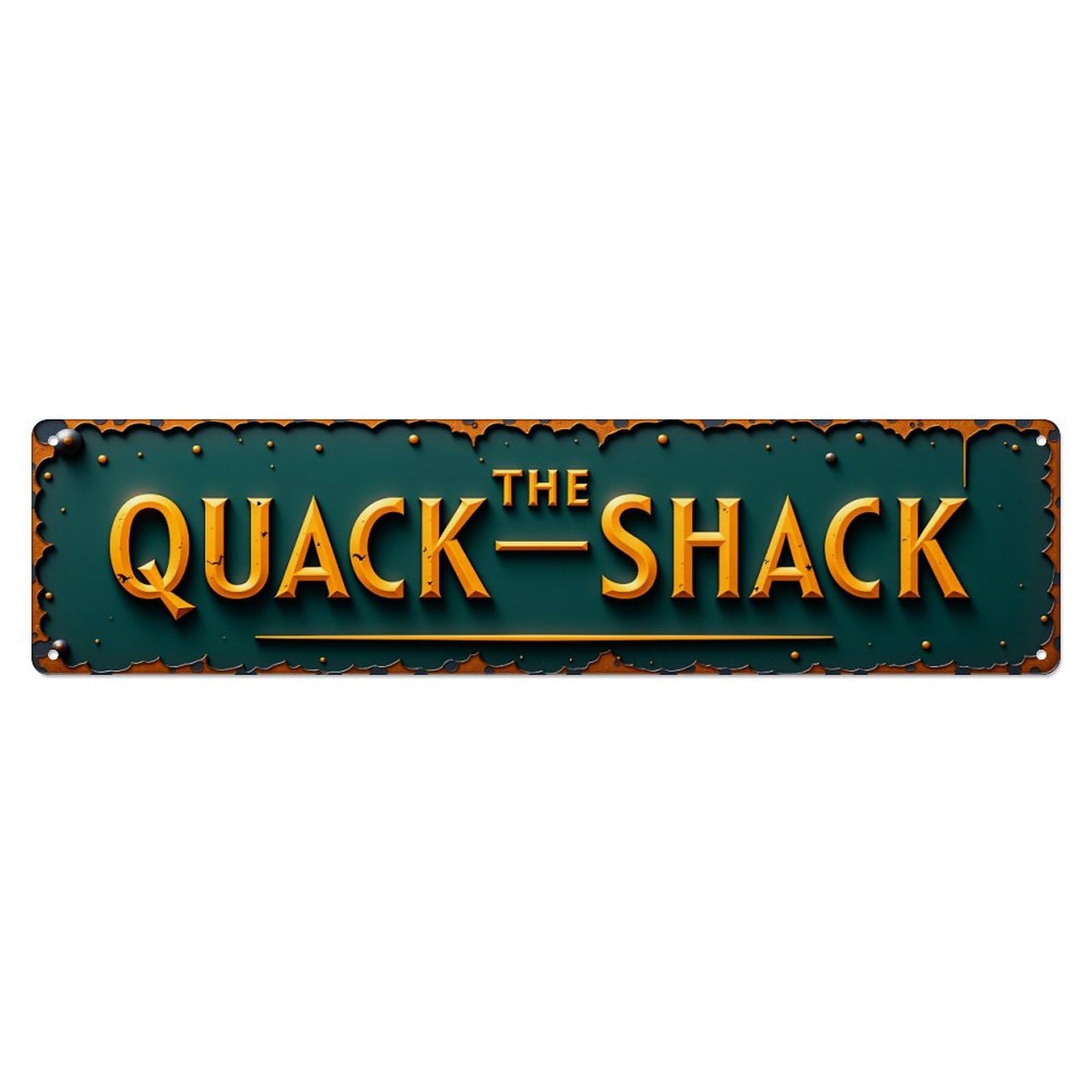 The Quack Shack Sign Pattern Tin Sign Vintage Metal Poster Retro Bar, Home, Man Cave, Kitchen, Laundry Room Wall Art Decor Gift 4x16 Inch