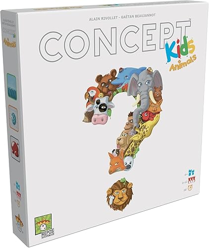 Miniatura 2 de Concept Kids Animals - Juego cooperativo de adivinanzas de animales para niños. Divertido juego de mesa familiar para niños y adultos, a partir de 4